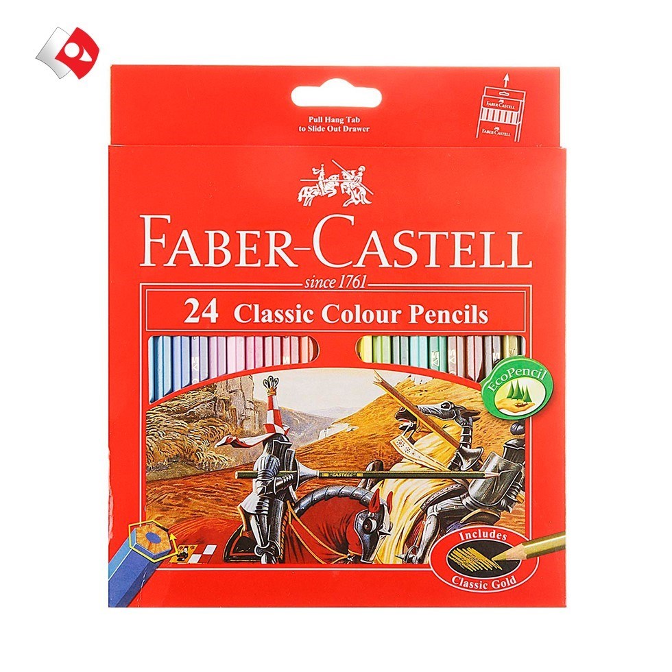 تصویر  مداد رنگی فابر کاستل
 fabercastell مدل 24 رنگ جعبه مقوایی 16115854