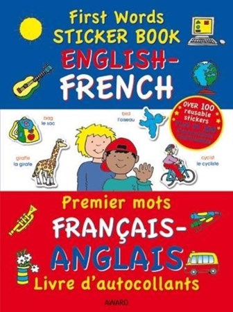 تصویر  First words stickers book english french