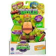 تصویر  Tmnt 6 talking turtles figure talking turtle mikey half shell heroes