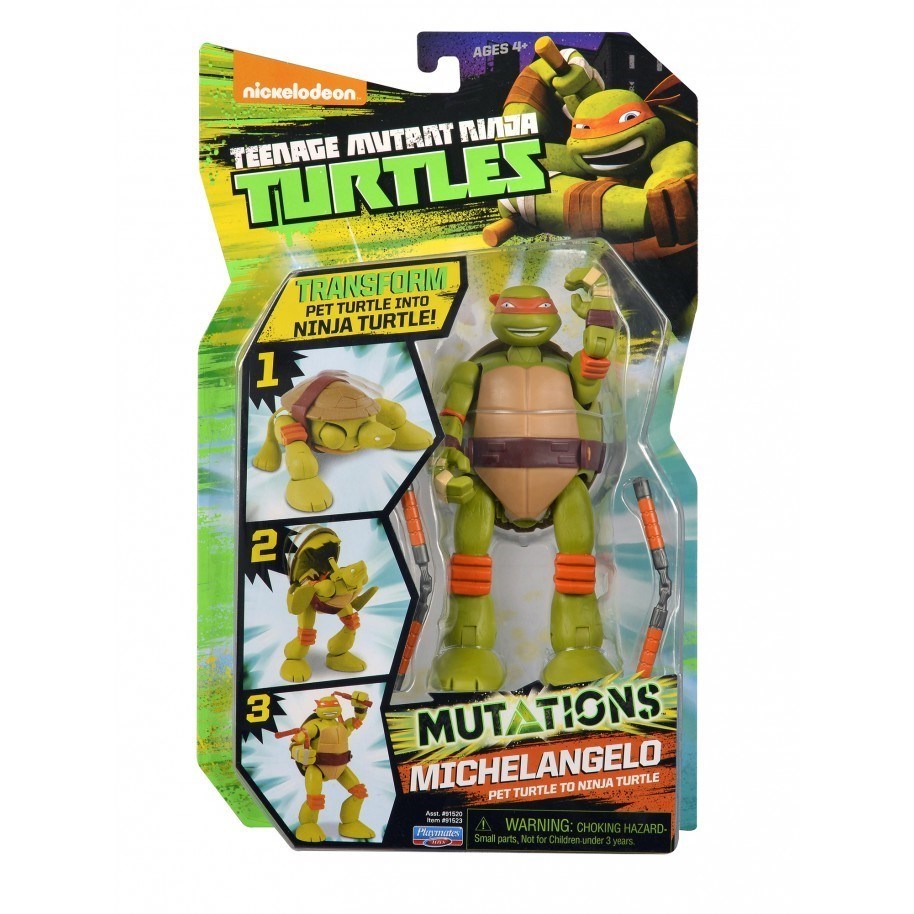 تصویر  Mutations pet turtle tmnt pet to ninja turtle michelangelo