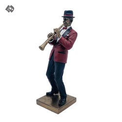 تصویر  مجسمه گروه جاز مرد فلوت‌زن wu76220a5