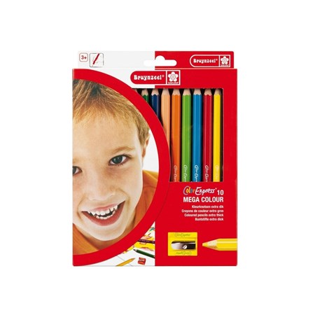 تصویر  مداد رنگی جامبو 10 رنگ برونزیل