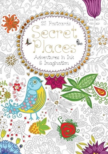 تصویر  Secret Places Postcard Book Adventures in Ink and Imagination Colouring Books