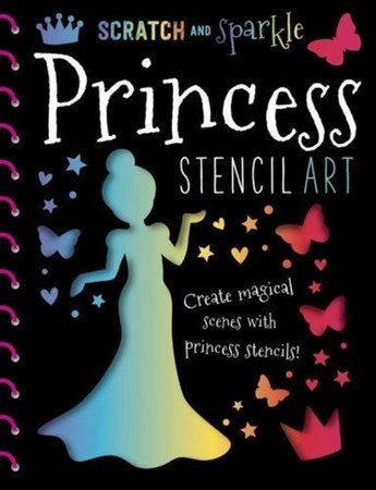 تصویر  Scratch and Sparkle Princess Stencil Art