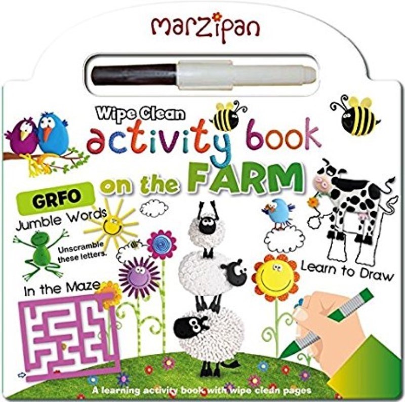 تصویر  Marzipan Wipe Clean Activity Book On The Farm 