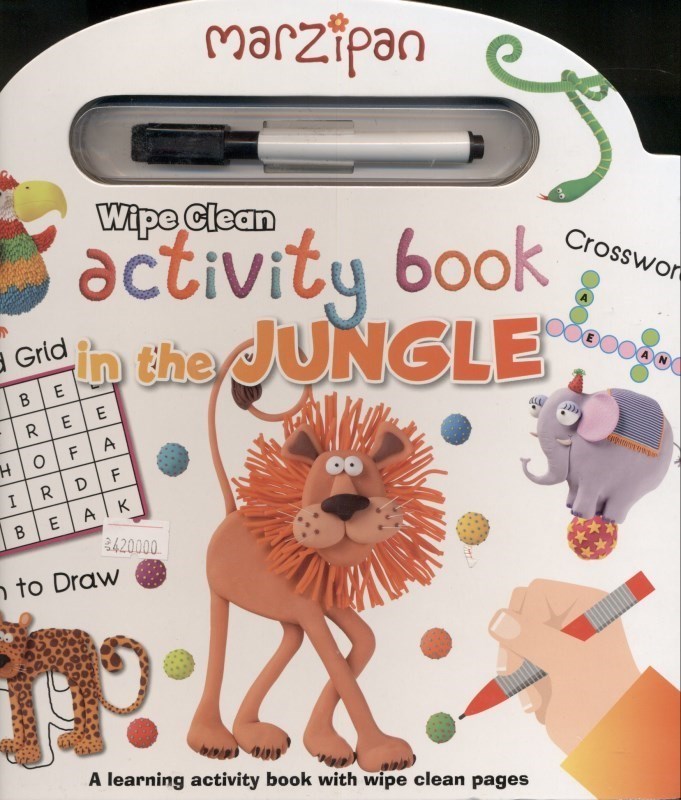 تصویر  Marzipan Wipe Clean Activity Book In The Jungle 