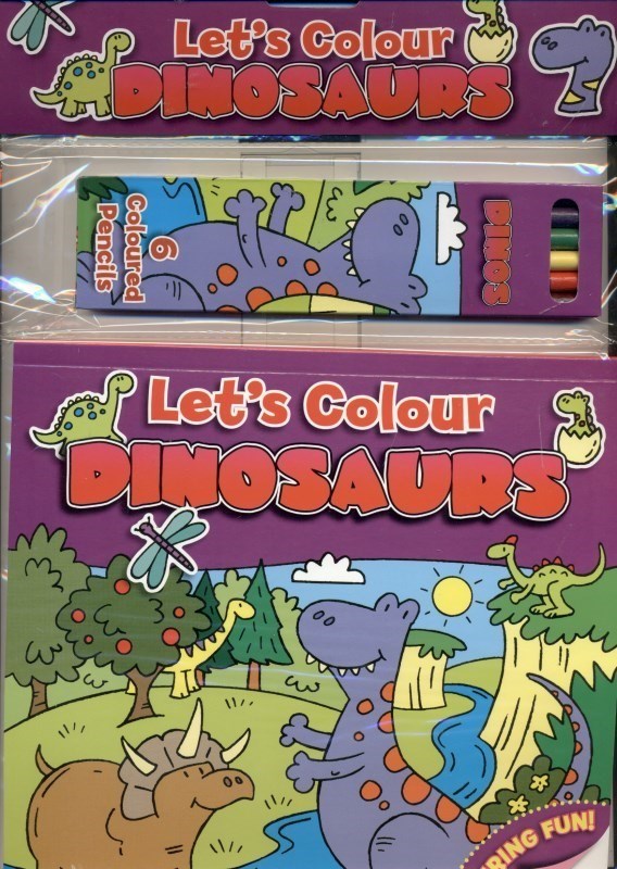 تصویر  lets colour dinosaurs