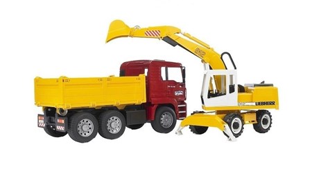 تصویر  02751 MAN Construction Truck with Excavator