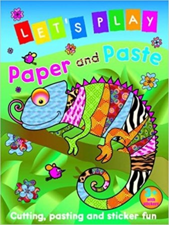 تصویر  Let's Play Paper and Paste Chameleon Cutting Pasting and Sticker Fun