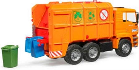 تصویر  02760 man tga garbage truck orange