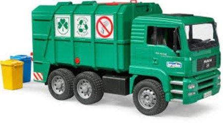 تصویر  02753 man tga garbage truck green