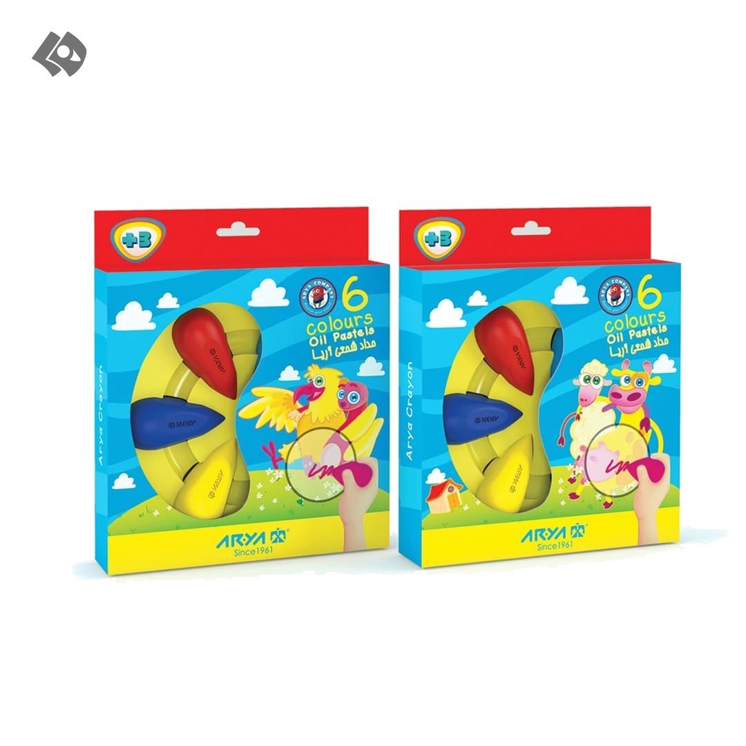تصویر  مداد شمعی دوکی 6 رنگ